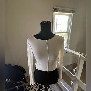 Zara white medium crop top